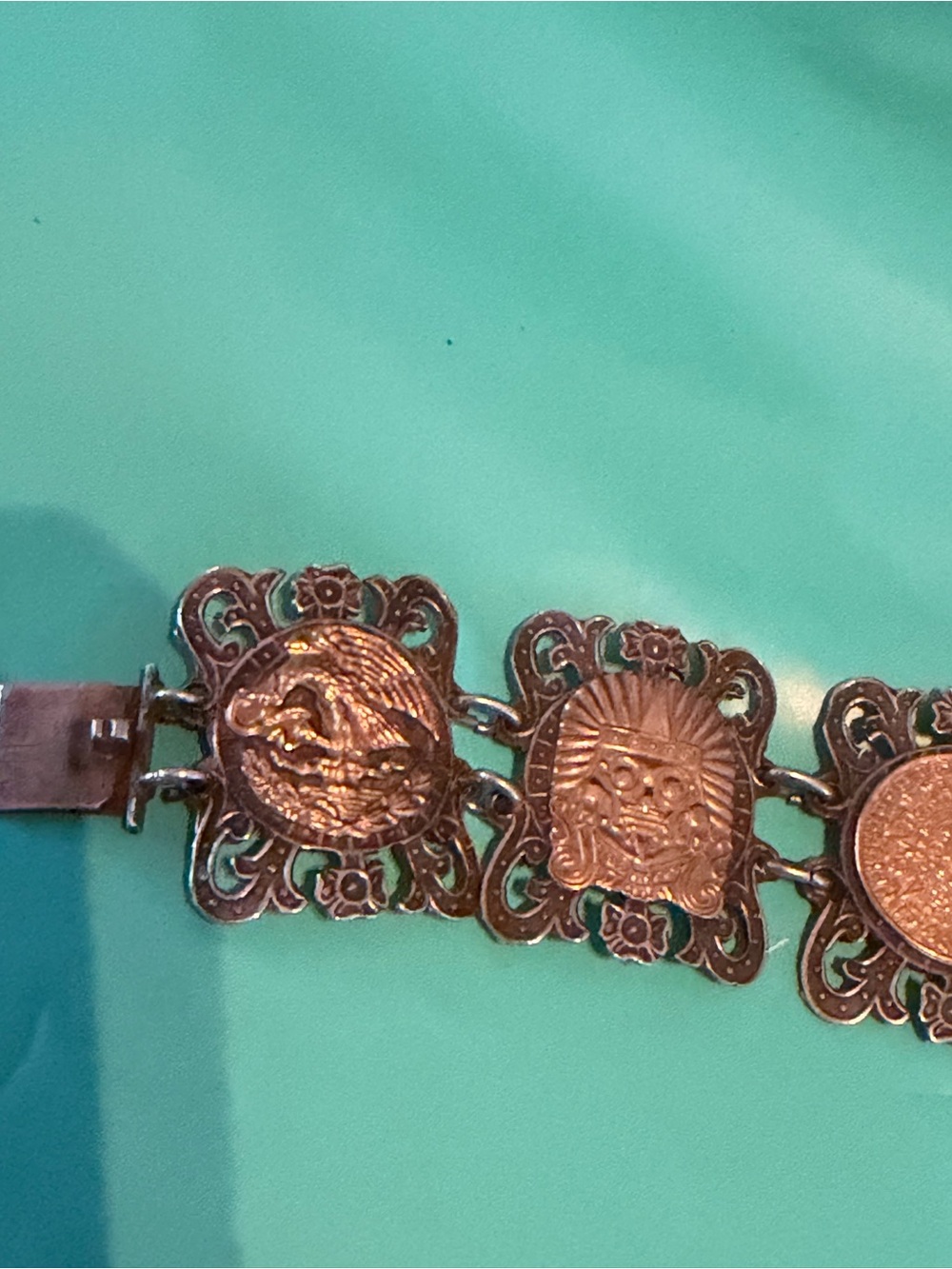 Vintage Mexican Taxco Panel Bracelet - Picture 2 of 12